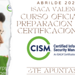 Curso Certificación CISM de ISACA en Valencia - Mayo 2024